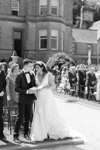 Bride and groom at Magheramorne Estate Northern Ireland wedding